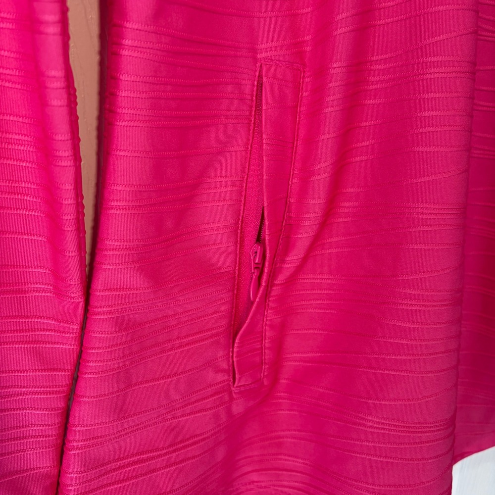 Tommy Bahama Golf & Tennis Womens Pink Textured Quarter Zip Pullover Jacket S - Picture 2 of 7